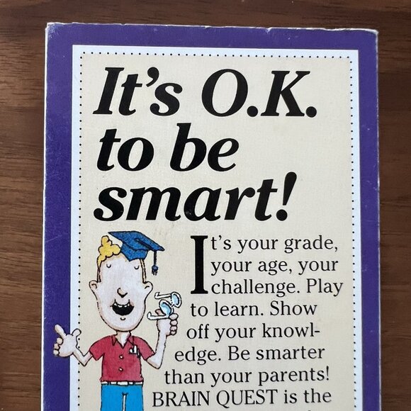 Brain Quest Learn Q & A Grade 6 Ages 11-12 Quiz Deck 2 Pack Vintage 1st Ed 1992 - Picture 9 of 15